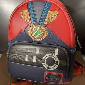 Loungefly Marvel Infinity Saga Dr. Strange Red and Blue Backpack